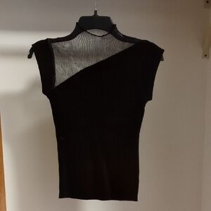 Milano Black Sheer Knit Top